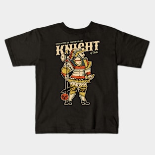 Vintage Character of Playing Card Knight of Clubs Kids T-Shirt